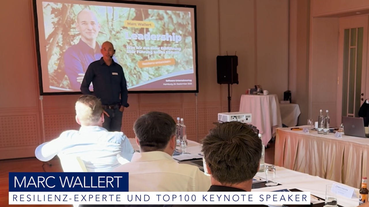 Leadership - Resilienz - Marc Wallert auf dem Software Unternehmertag in Hamburg